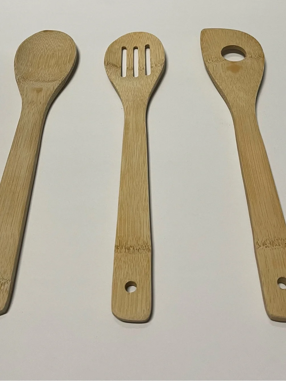 Bamboo Cooking Spoon Set - 3 Piece Natural Utensils